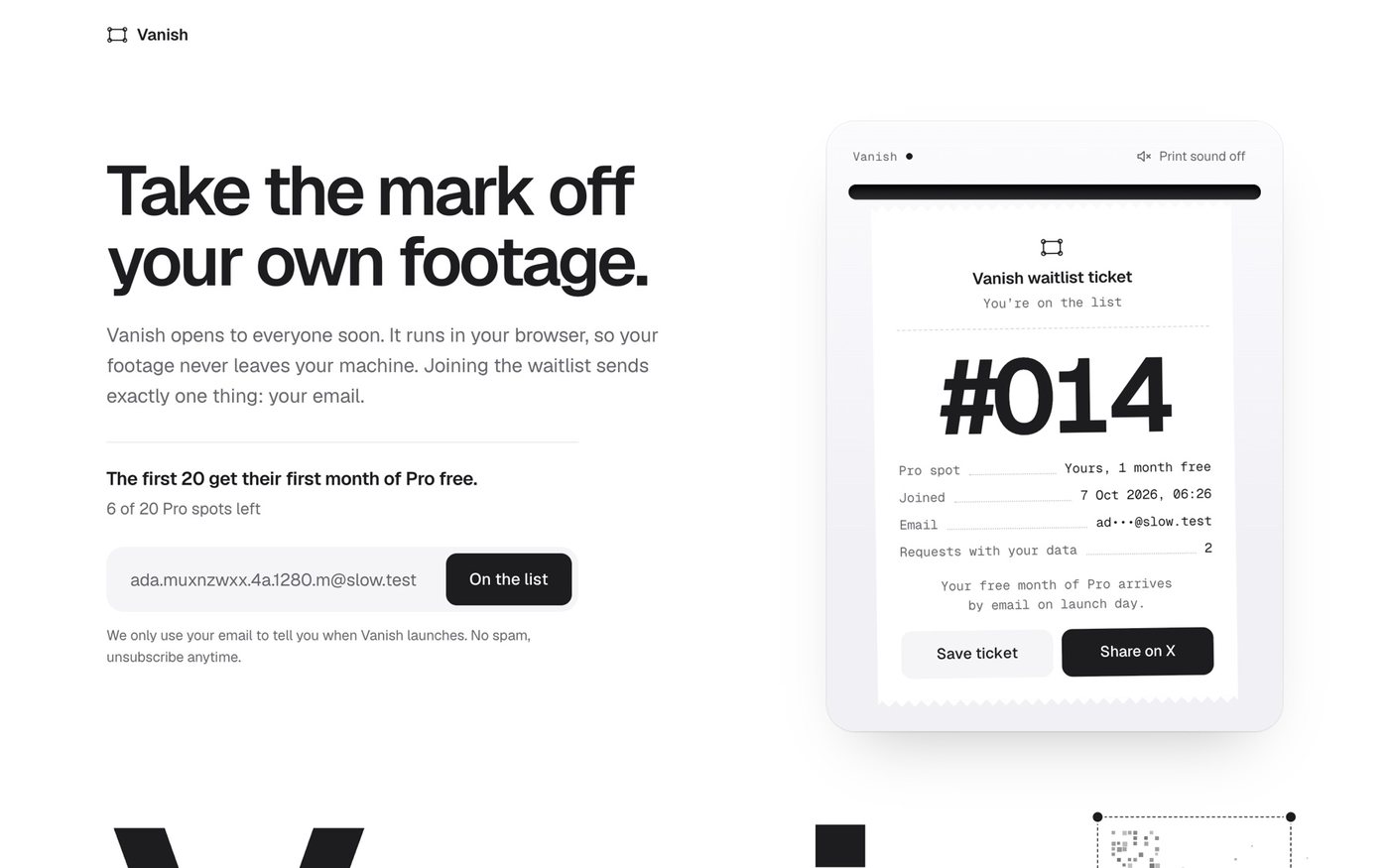 The printer-ticket waitlist (test address)